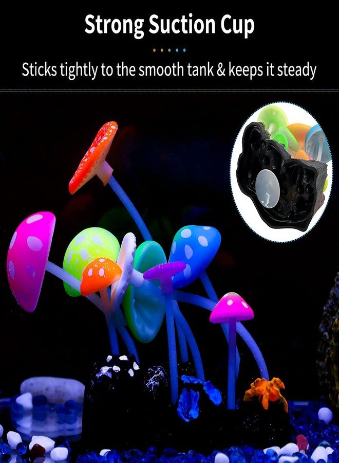 VAYINATO® Glowing Effect Artificial Mushroom Aquarium Plant Decor Ornament Decoration for Fish Tank Landscape by Petzlifeworld - Image 2